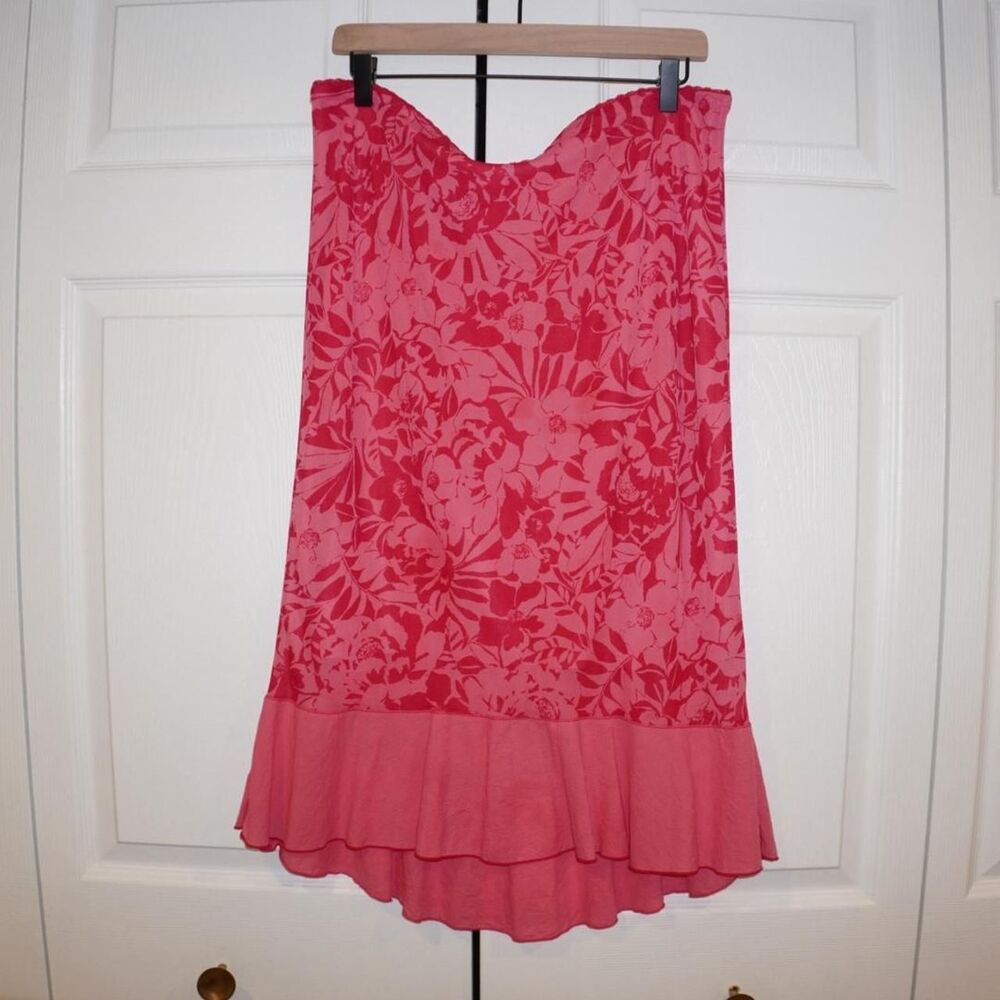 Express Women's Pink and Red Dress